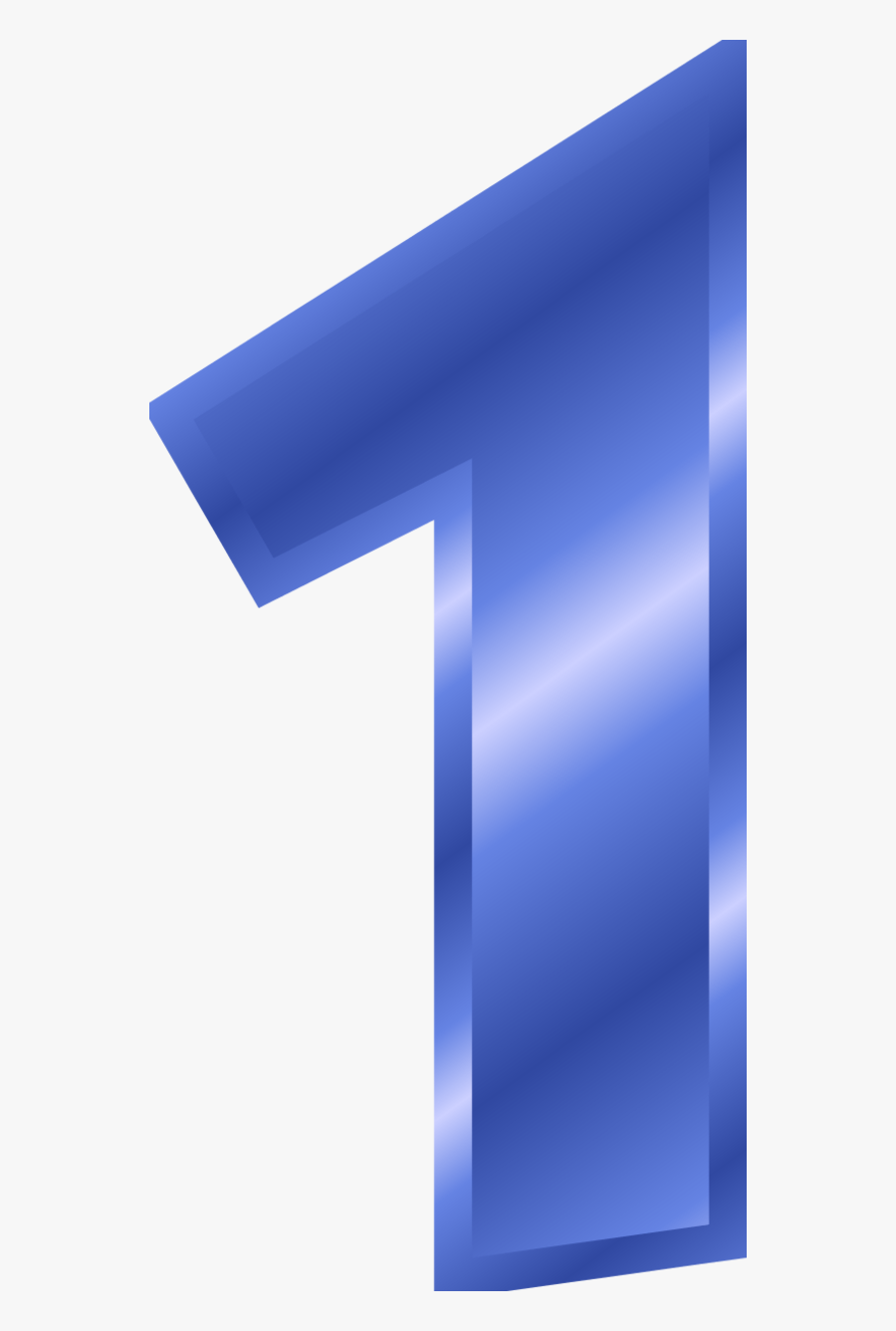 Number 1 Color Blue, Transparent Clipart