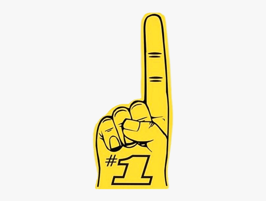 Number One Yellow Foam Hand - Cleveland Browns Number One Fan, Transparent Clipart