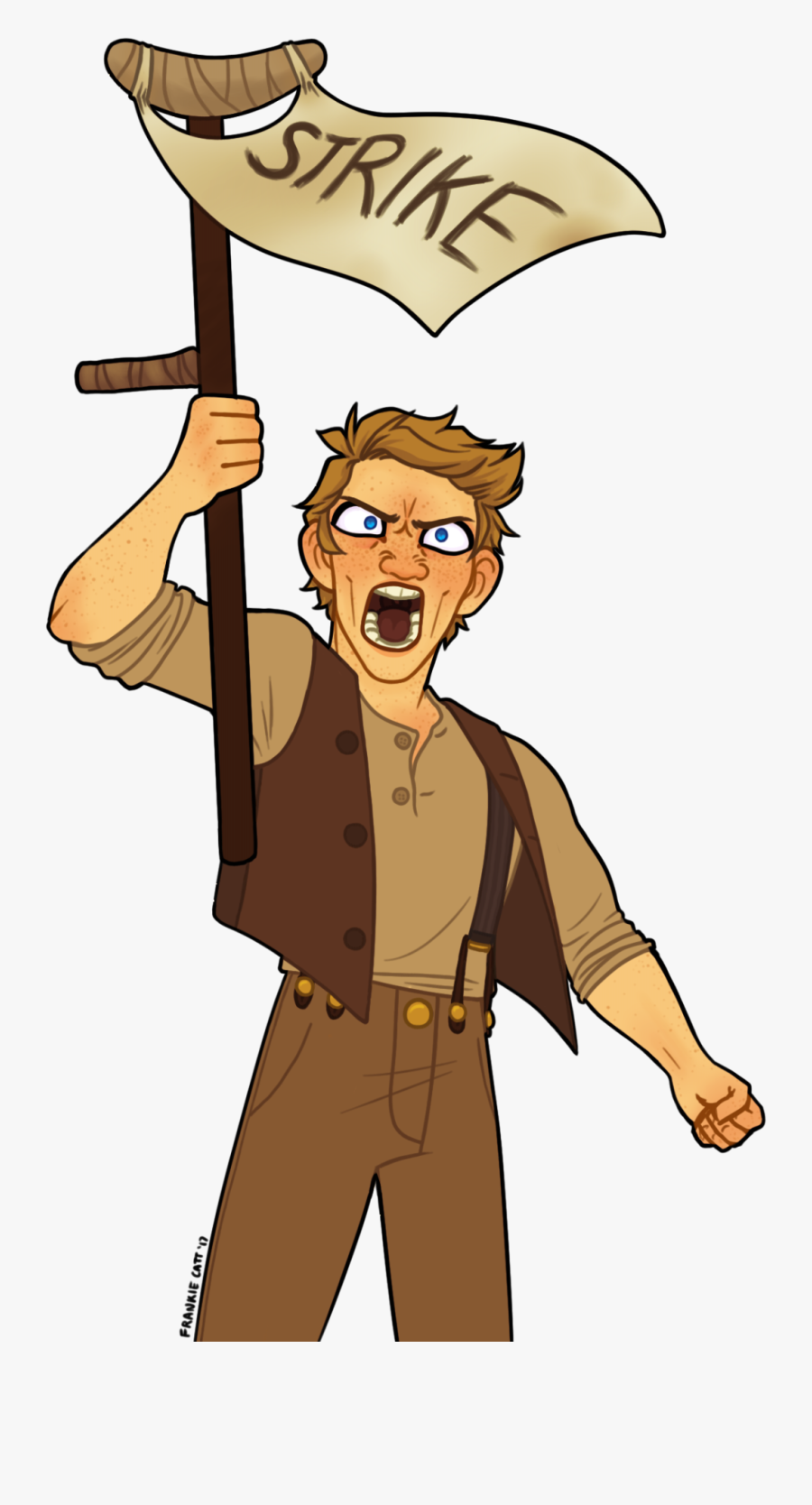 Day Nineteen Striiiiiiike Let Crutchie Be Badass, Yall - Jack Kelly Newsies Art, Transparent Clipart
