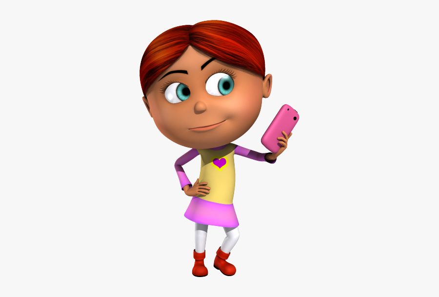 Cartoon Girl 3d Png, Transparent Clipart