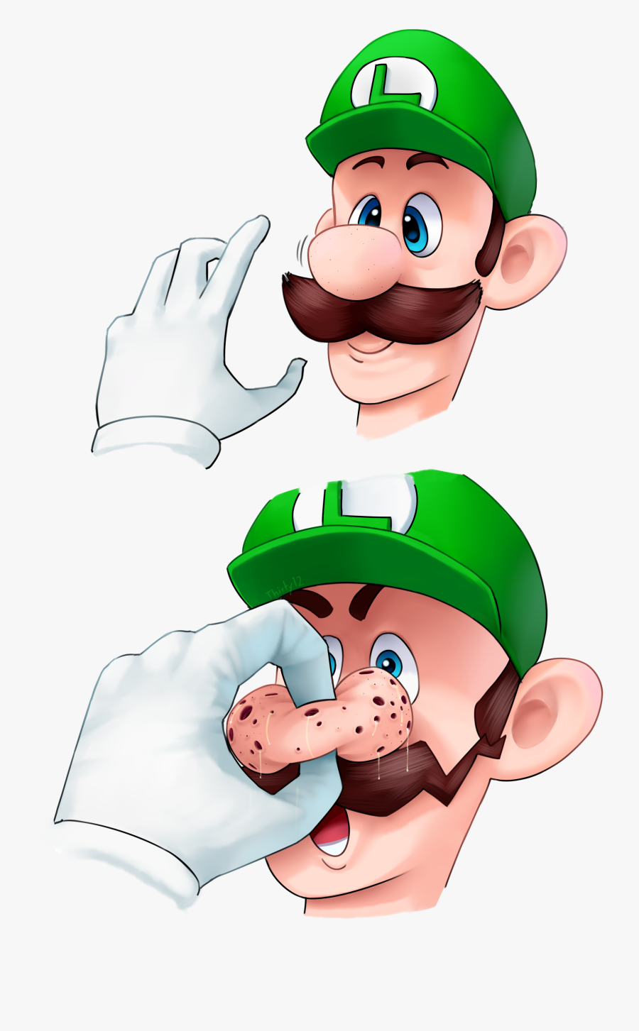 Cute Luigi Selfie - Cute Luigi, Transparent Clipart