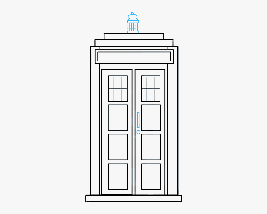 How To Draw Tardis - Coloring Book, Transparent Clipart