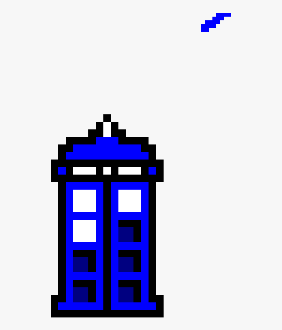 Tardis Perler Bead Pattern, Transparent Clipart