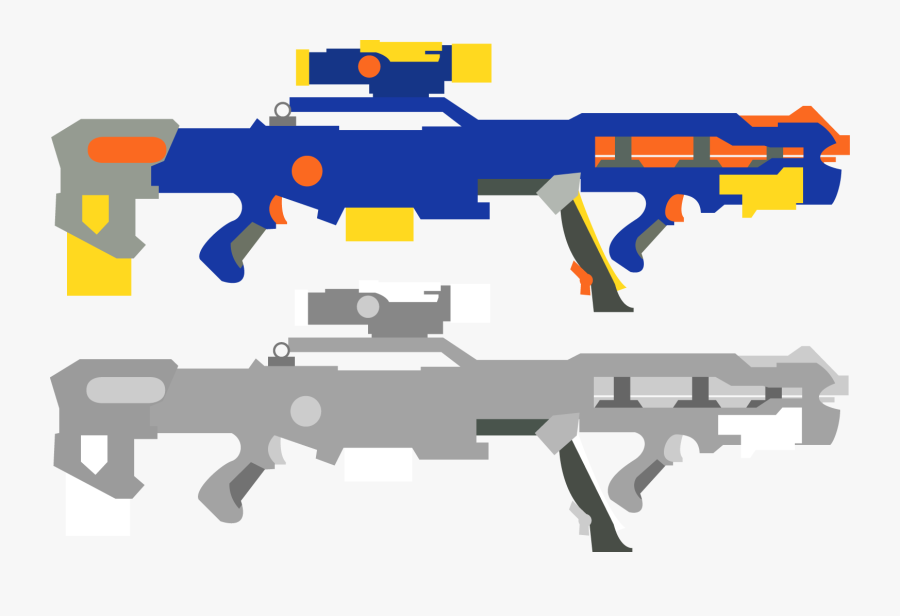 Nerf N Strike Elite - Nerf Guns Vector Art, Transparent Clipart