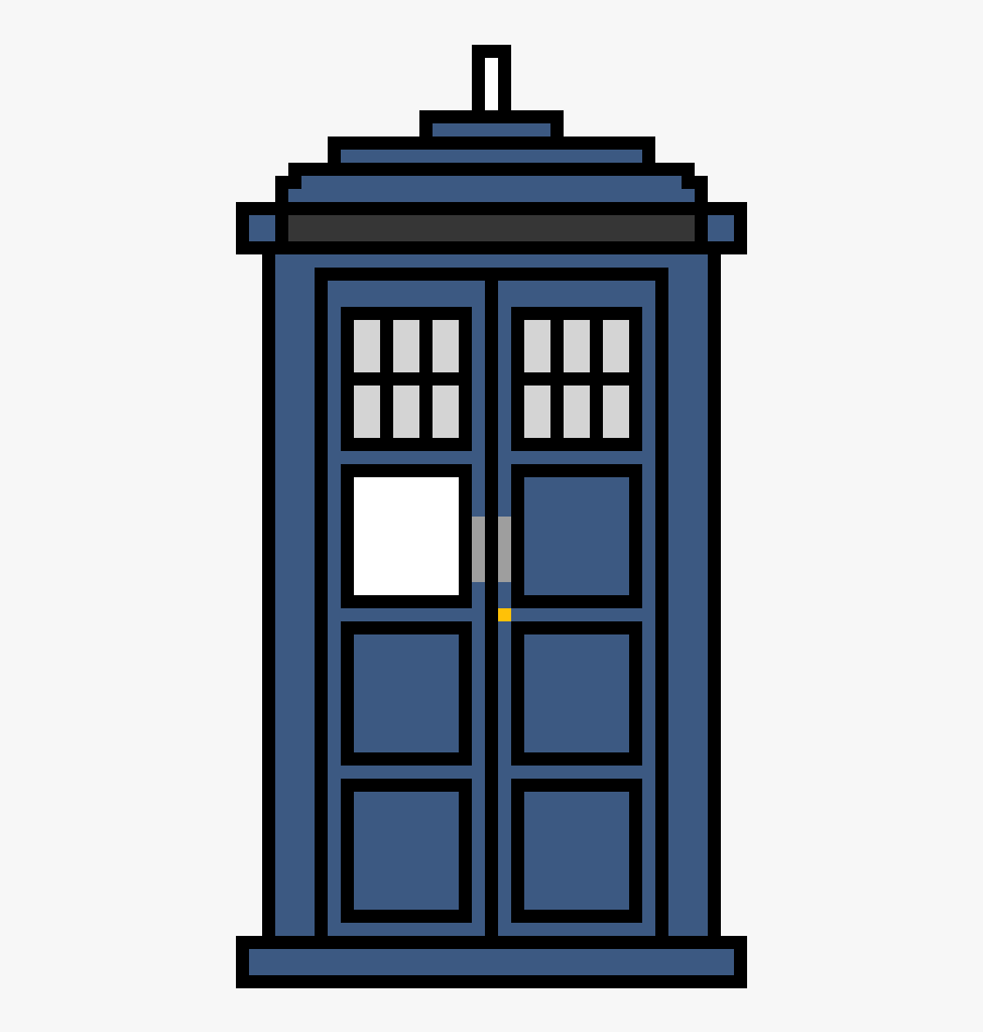 Tardis Pixel Art Png, Transparent Clipart