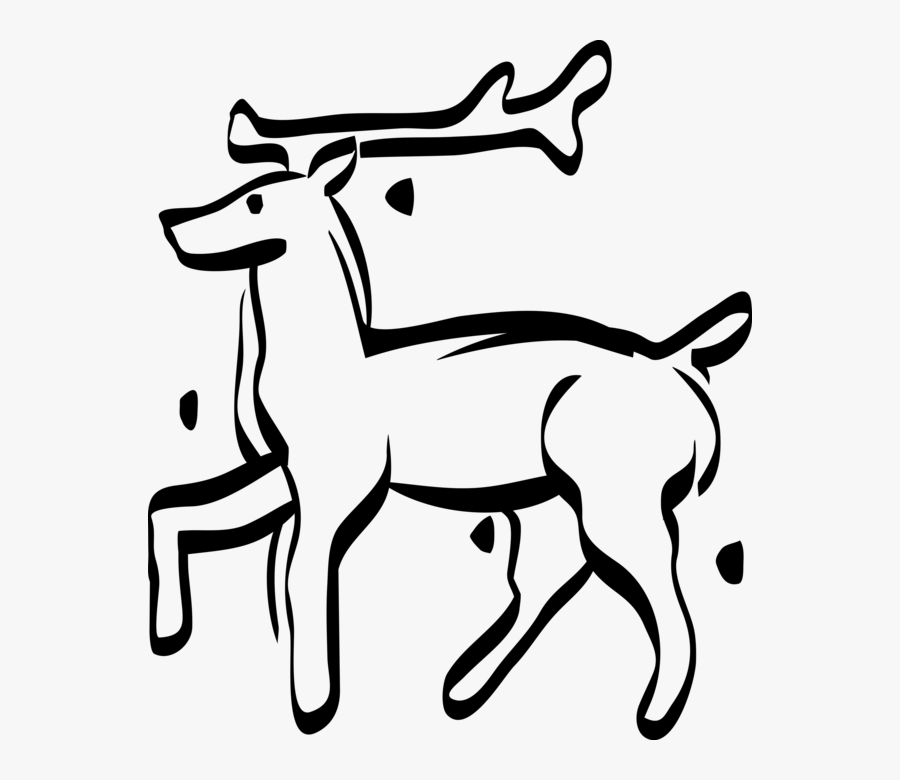Vector Illustration Of Festive Season Christmas Reindeer, Transparent Clipart
