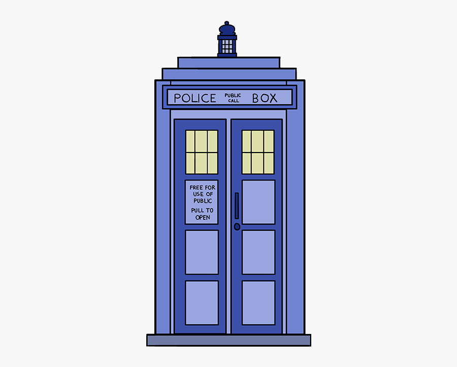 How To Draw Tardis - Tardis Drawing, Transparent Clipart