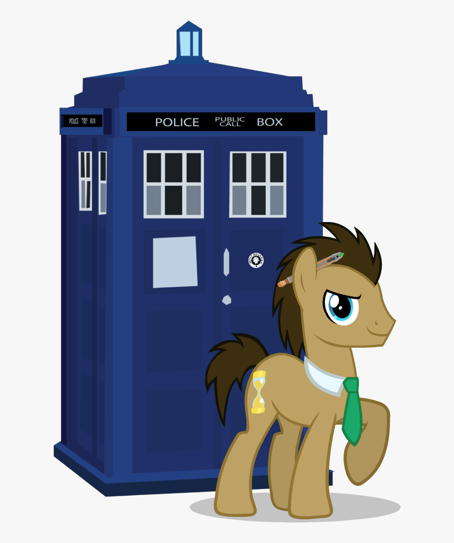 Transparent Tardis Clipart - Doctor Whooves And The Tardis, Transparent Clipart