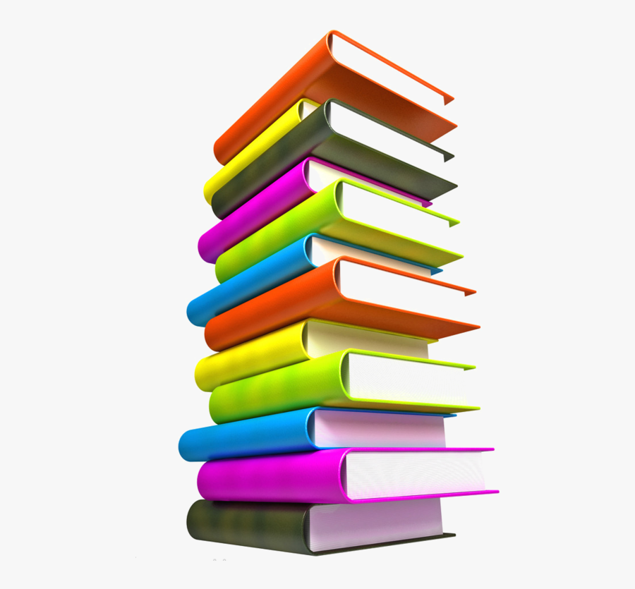 Stacked Up Books, Transparent Clipart