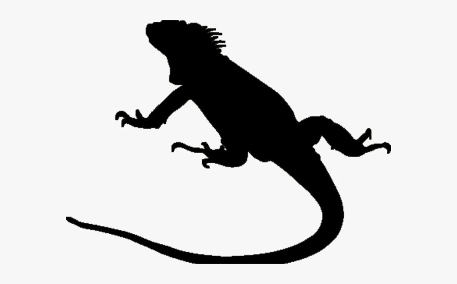 Silhouette Clip Art Black And White Lizard, Transparent Clipart