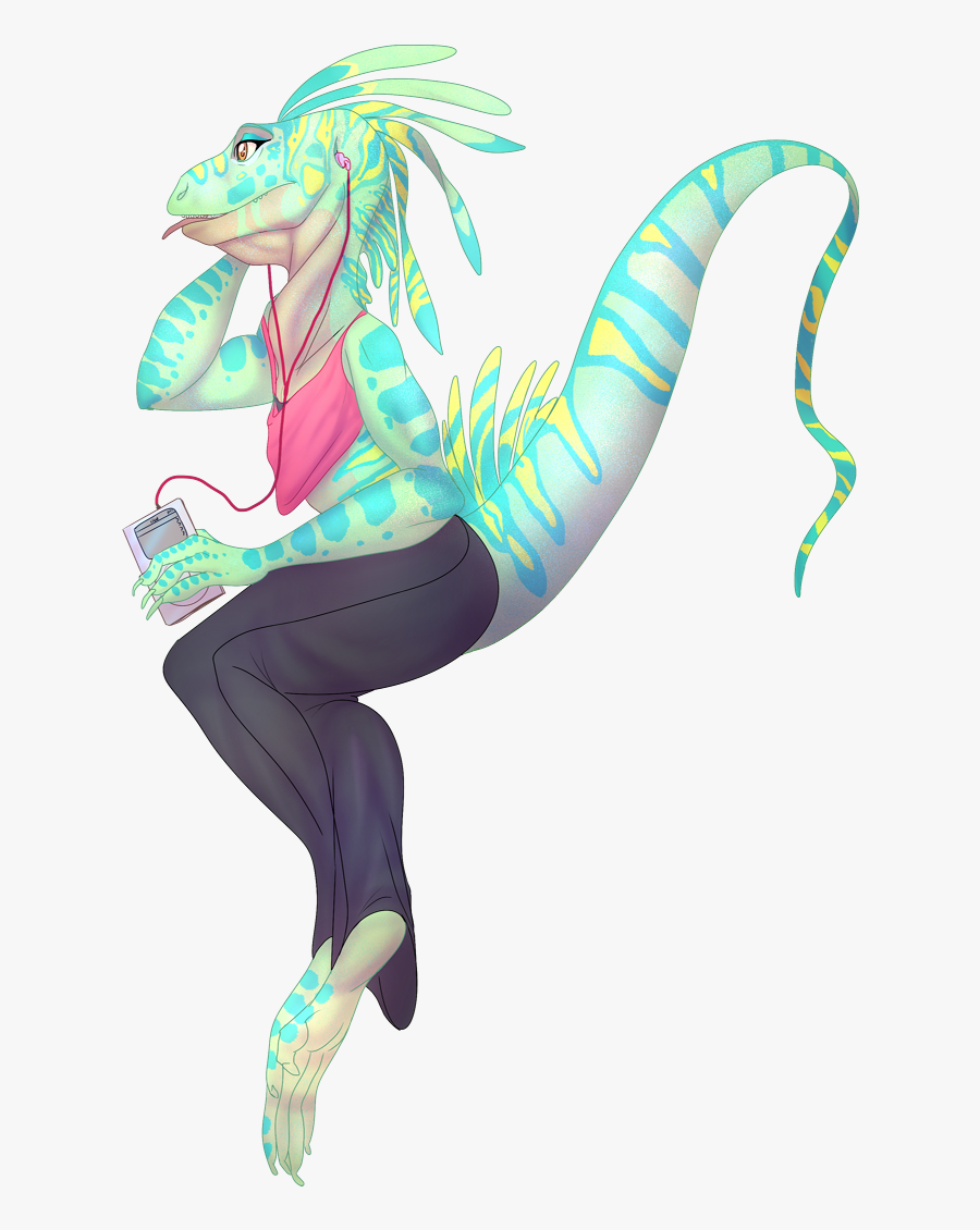 Janice The Iguana Full Body - Illustration, Transparent Clipart