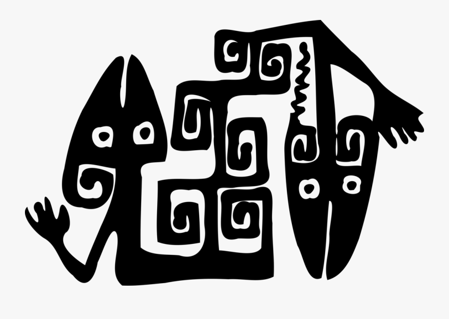 Lizards, Gecko, Iguana, Ancient, Animal, Argentina - Mapuche Art, Transparent Clipart