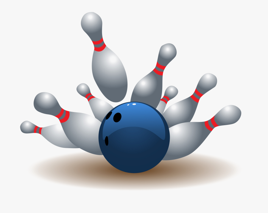 Bowling Pins And Bowl, Transparent Clipart