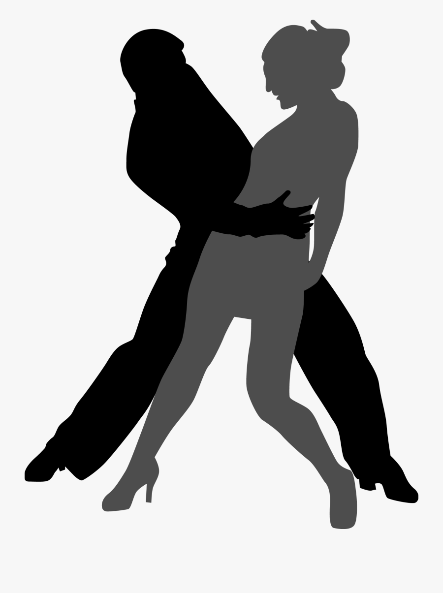 Clip Art Ballroom Dancing Silhouette - Dancing Man And Woman, Transparent Clipart