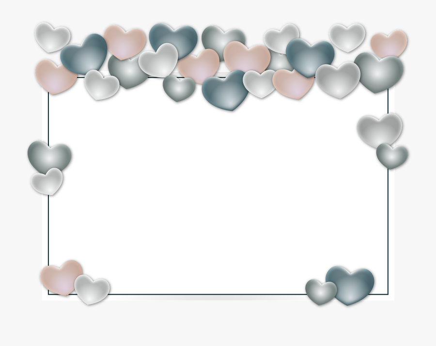 Frame, Border, Holder, Balloons, Anniversary, Heart - Border Wedding Frame, Transparent Clipart
