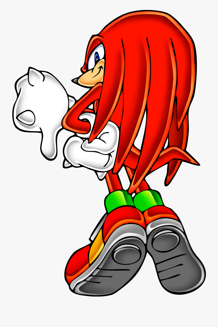 Cartoon,clip Art,fictional Art,art - Sonic Adventure 2 Knuckles Art, Transparent Clipart