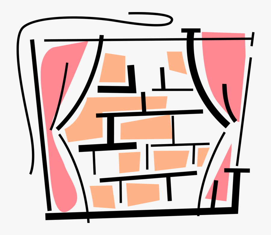 Vector Illustration Of Window Opening View Looks At, Transparent Clipart