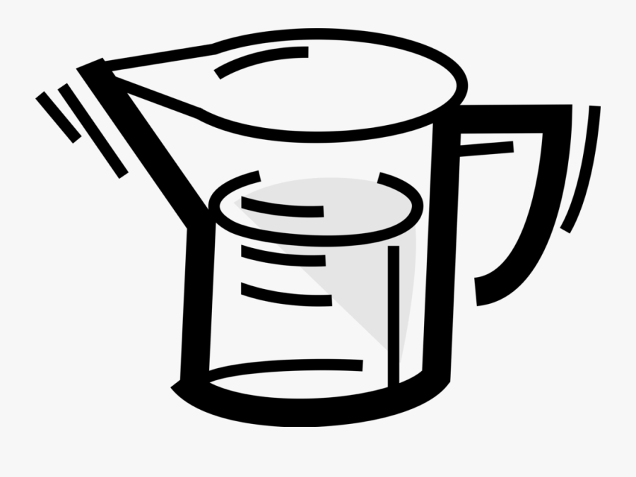 Vector Illustration Of Kitchen Utensil Measuring Cup, Transparent Clipart