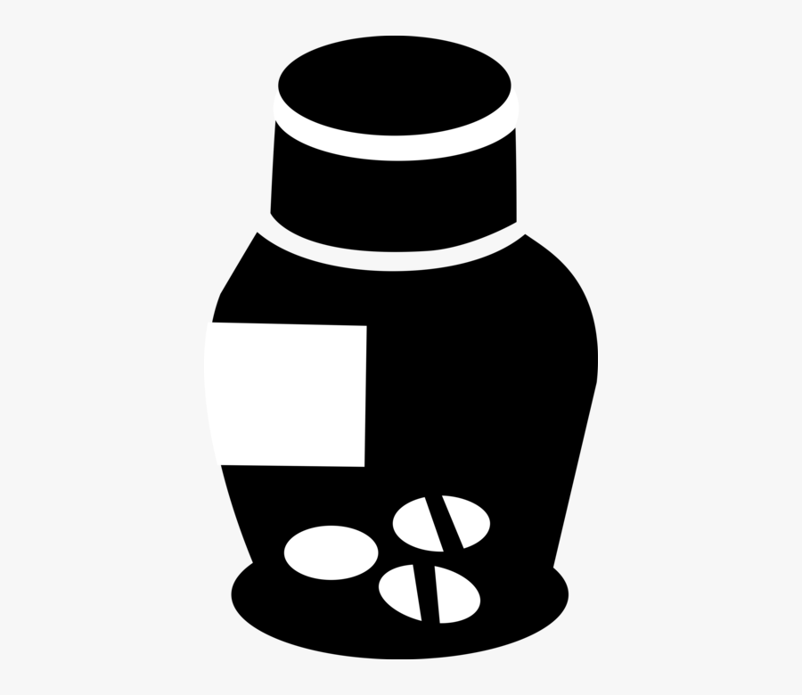 Vector Illustration Of Prescription Medicine Bottle, Transparent Clipart
