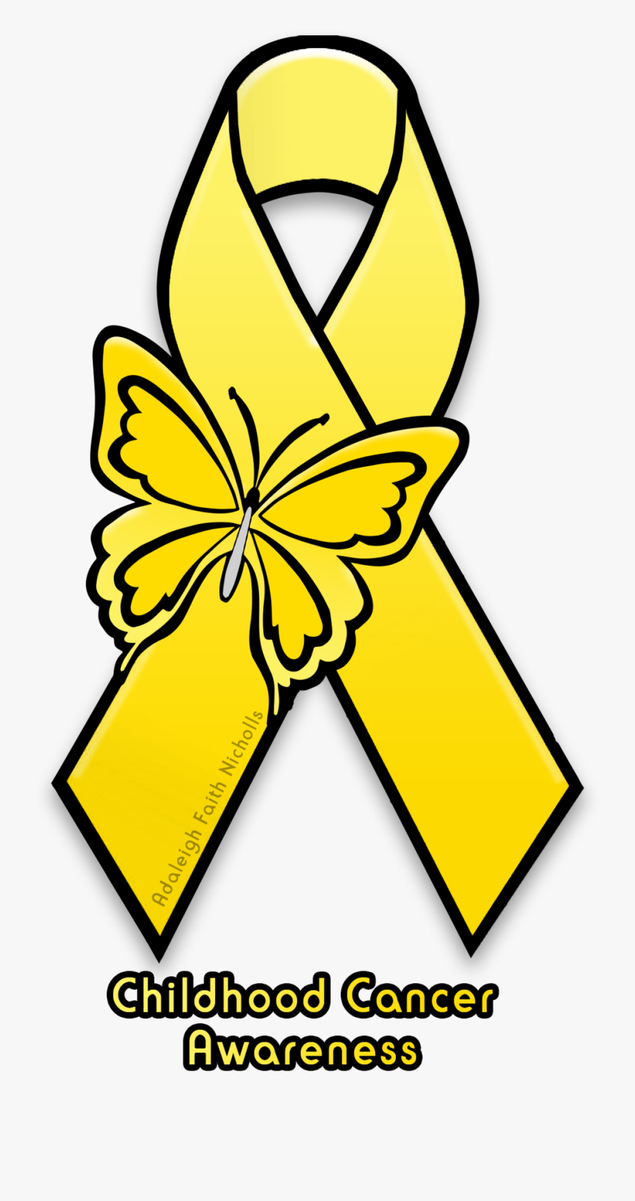 Adaleighfaith 8 2 Childhood Cancer Awareness Ribbon - Mental Health Awareness Symbols, Transparent Clipart