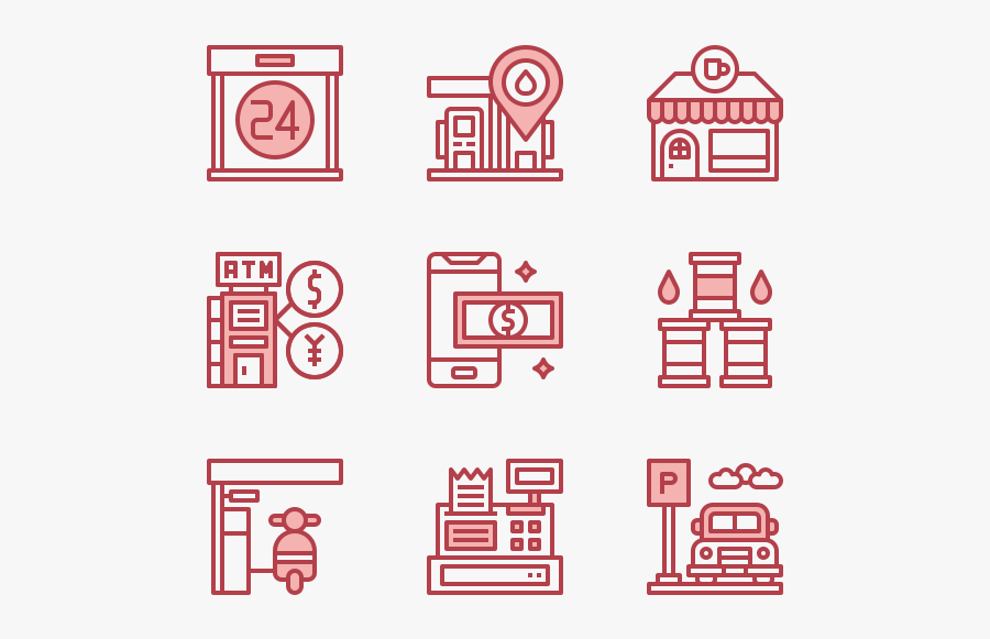 Gas Station - Png Place Time, Transparent Clipart