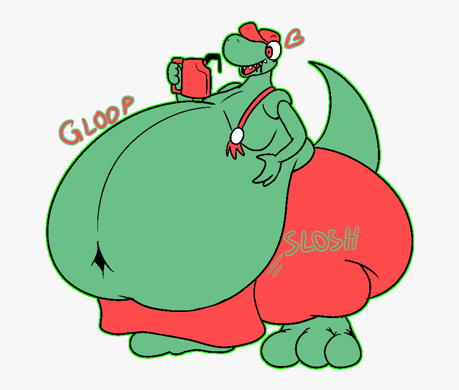 Gas Station Dinosaur - Cartoon, Transparent Clipart