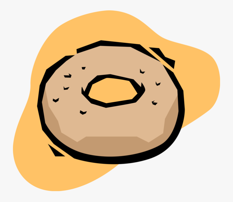 Vector Illustration Of Sweetened Fried Dough Donut - Png Donut Vector, Transparent Clipart