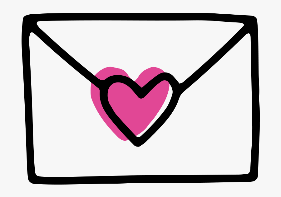 Gift Card - Sobre Con Corazon Dibujo, Transparent Clipart