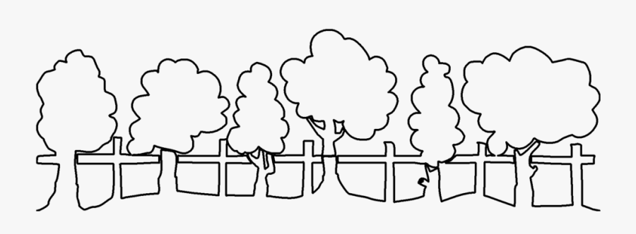 Trees On Fence Quilting Pattern, Transparent Clipart