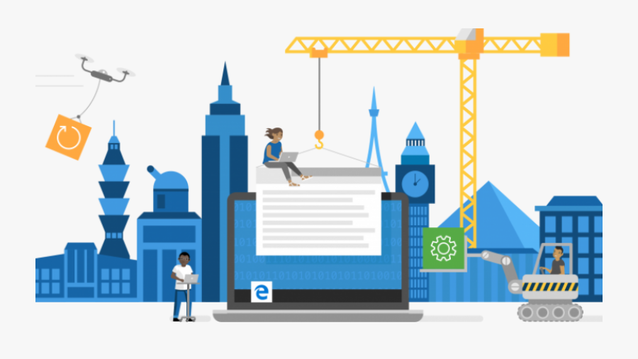 Microsoft Edge Under Construction Hero - Microsoft Under Construction, Transparent Clipart