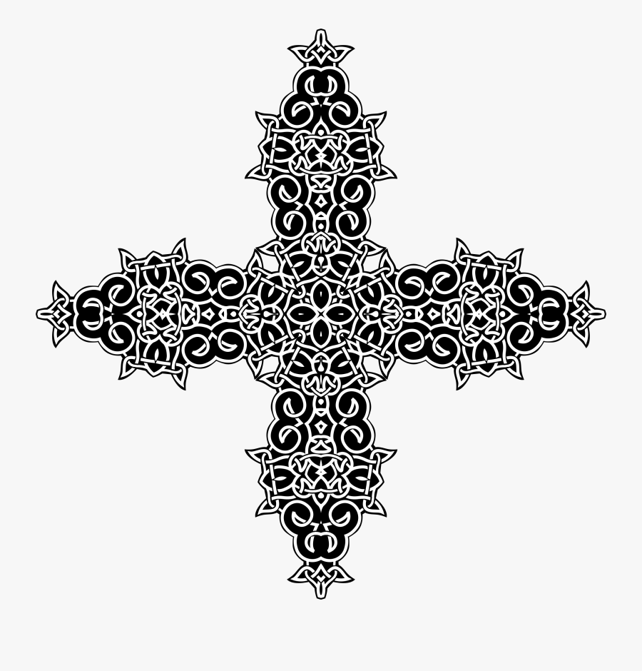 Celtic Knot Ornament Derivation Cross Clip Arts - Cross, Transparent Clipart
