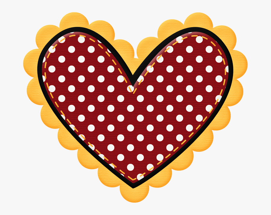Quilt Clipart Quilted Heart - Black And White Polka Dot Heart, Transparent Clipart