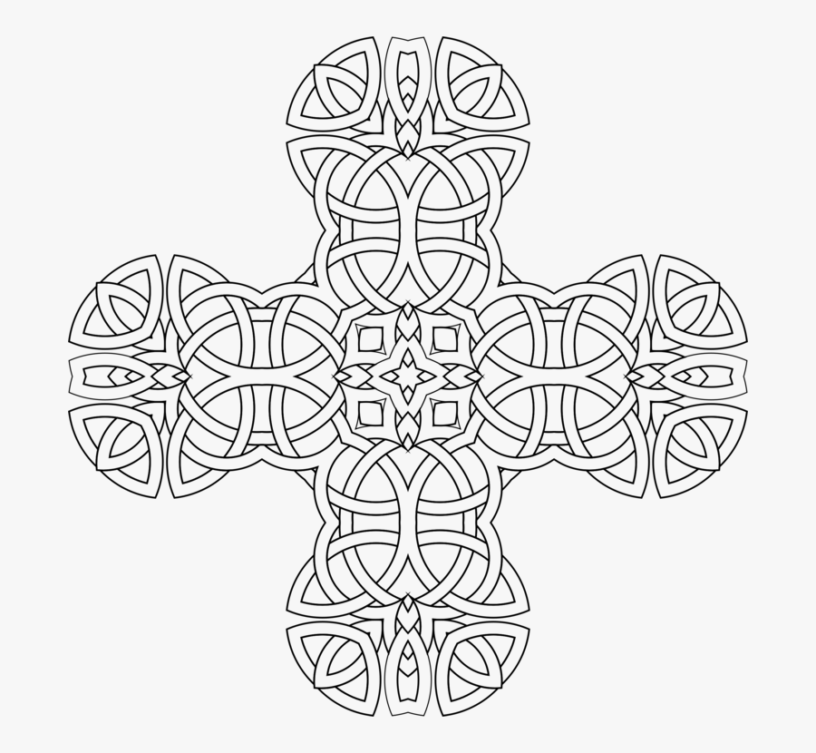 Line Art,symmetry,visual Arts - Coloring Sheet Intricate Mandala, Transparent Clipart