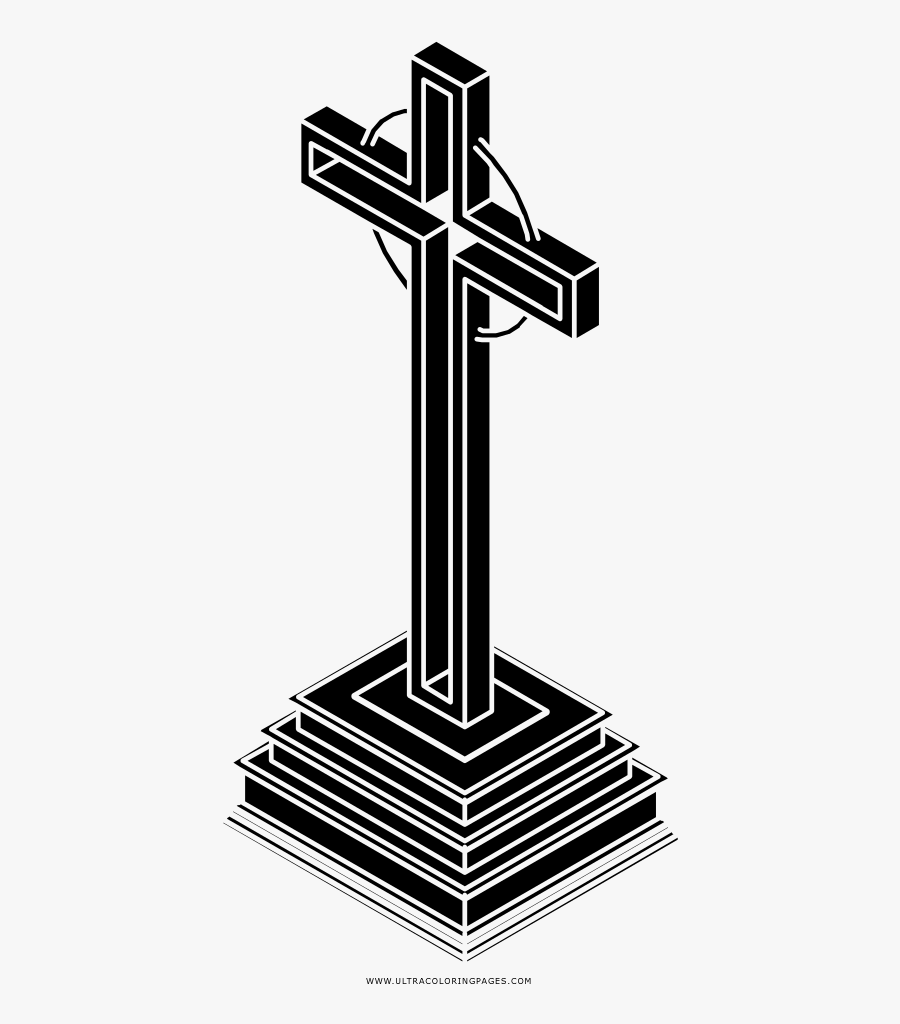 Celtic Cross Coloring Page - Cross, Transparent Clipart