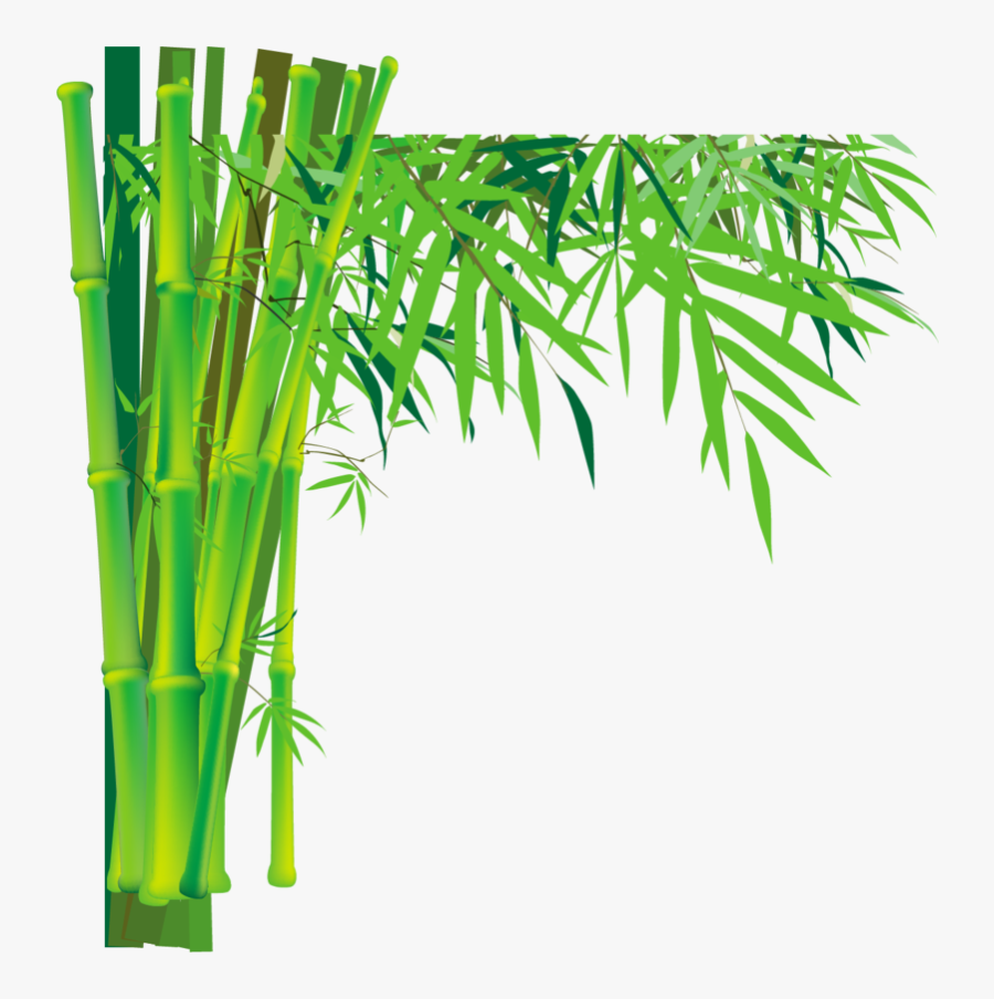 63816 - Bamboo Leaf Vector Background, Transparent Clipart