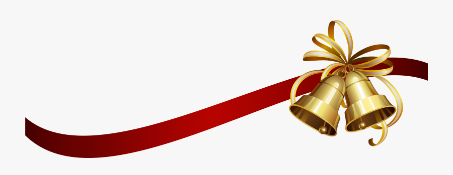 Christmas Bells With Ribbon Transparent Png Clip Art - Christmas Bells With Ribbon, Transparent Clipart