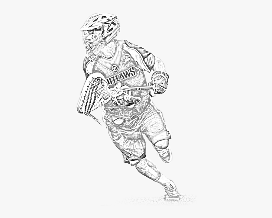 Collection Of Lacrosse Goalie Drawing High Quality, - Sketch, Transparent Clipart