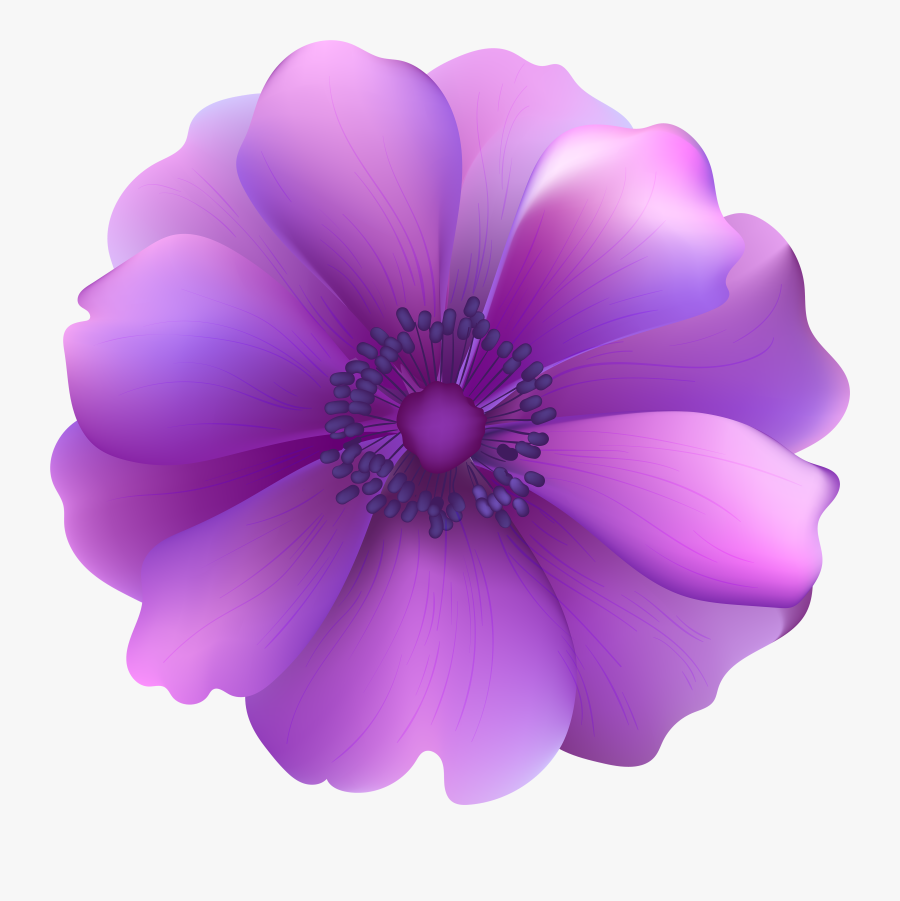 Clip Art Decorative Transparent Clip Art - Purple Flowers Png, Transparent Clipart