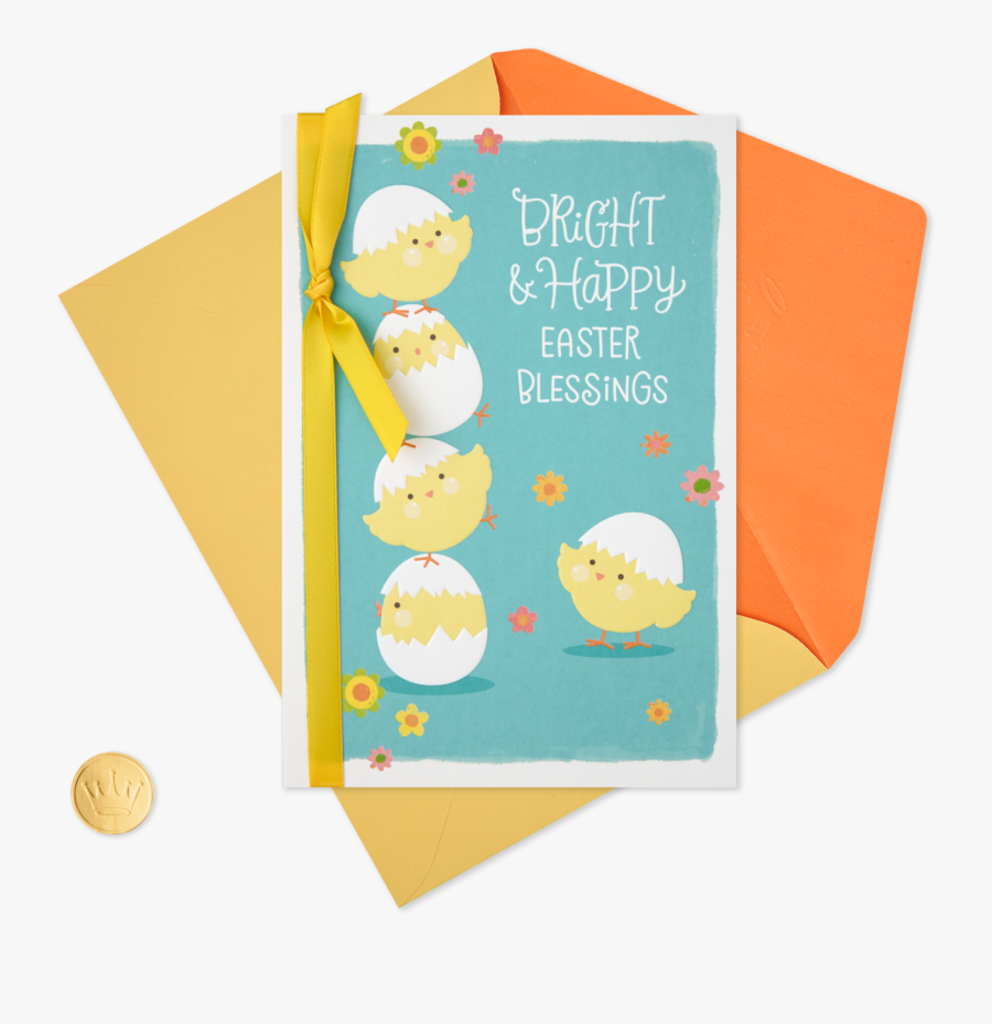 Baby Chicks Religious Easter Card - Illustration, Transparent Clipart
