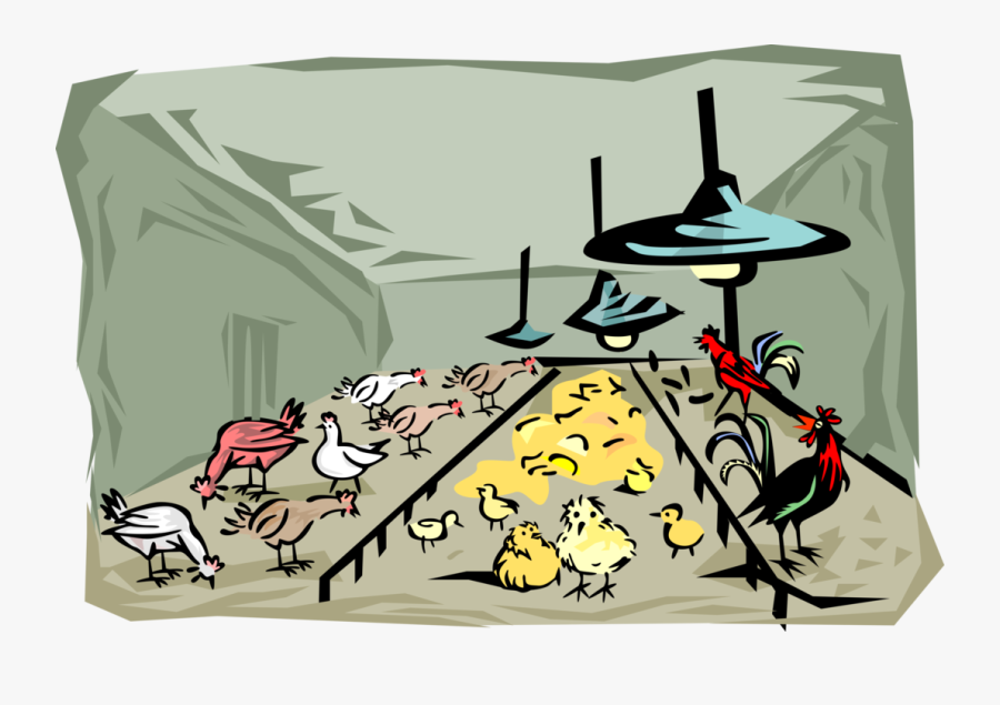 Vector Illustration Of Farm Scene With Domesticated - Illustration, Transparent Clipart