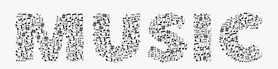 Transparent Music Notes Png - Music Word Art Png, Transparent Clipart