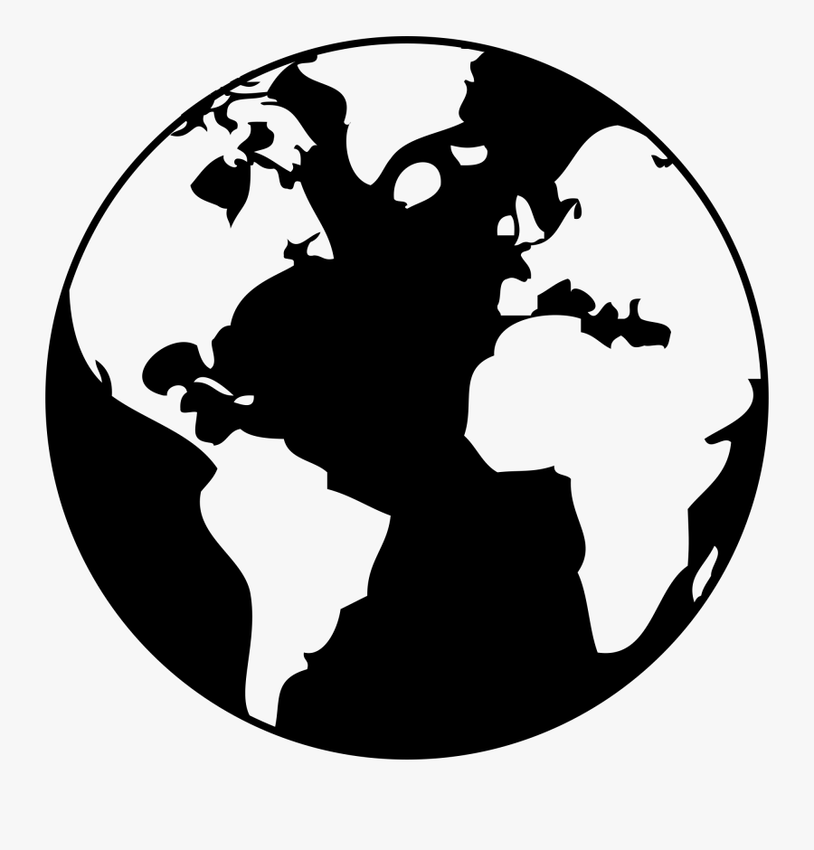 File - Earth - Earth Black And White Png, Transparent Clipart