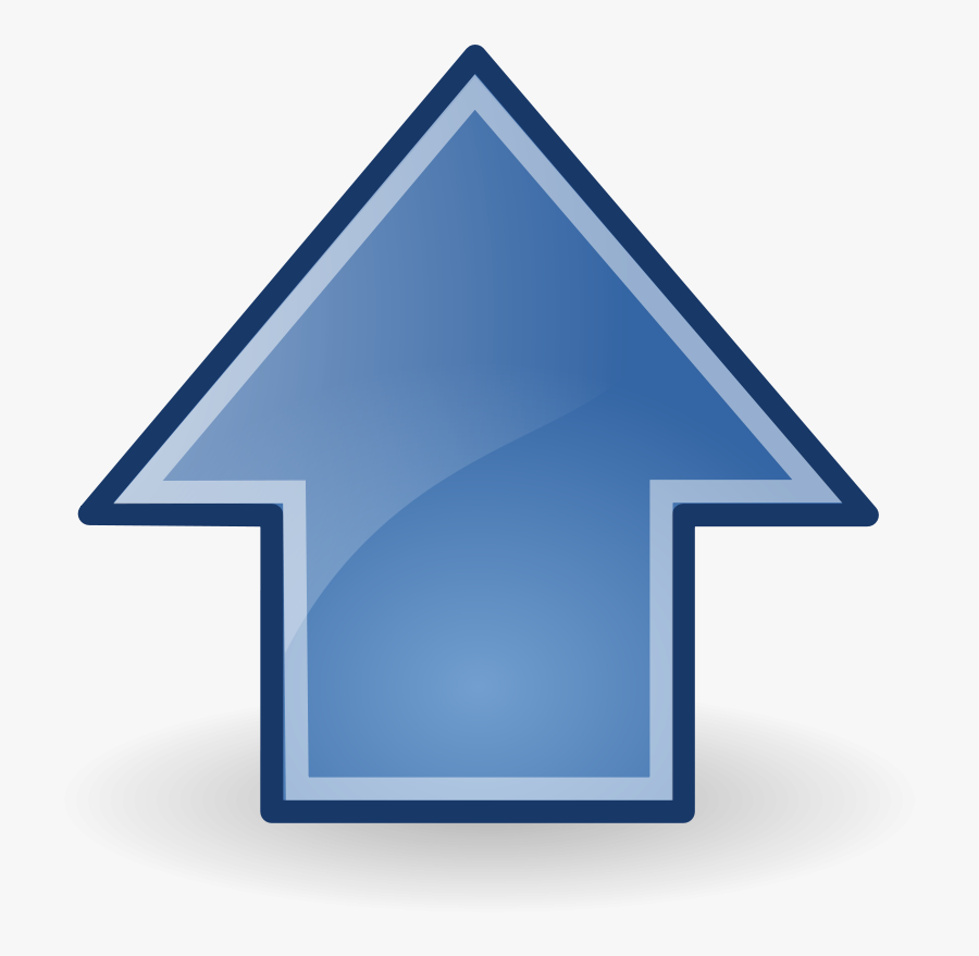 Tango Blue Go Up Free Vector - Arrow Green Up Png, Transparent Clipart