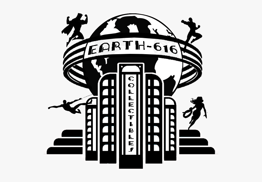 Earth 616 Collectibles - Art Deco Building Outline, Transparent Clipart