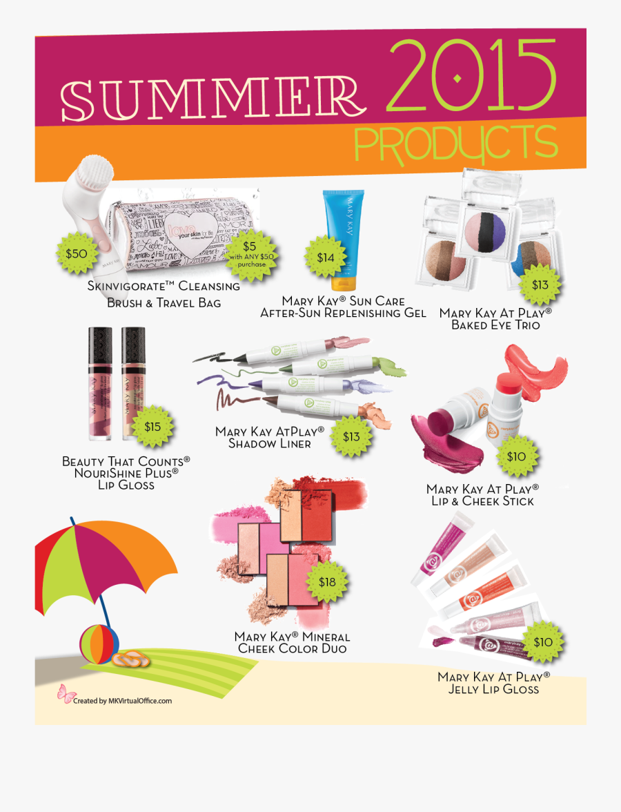 Summer 2015 Products Flyer Nobleed Sm - Mary Kay 2017 Summer Look New Products, Transparent Clipart