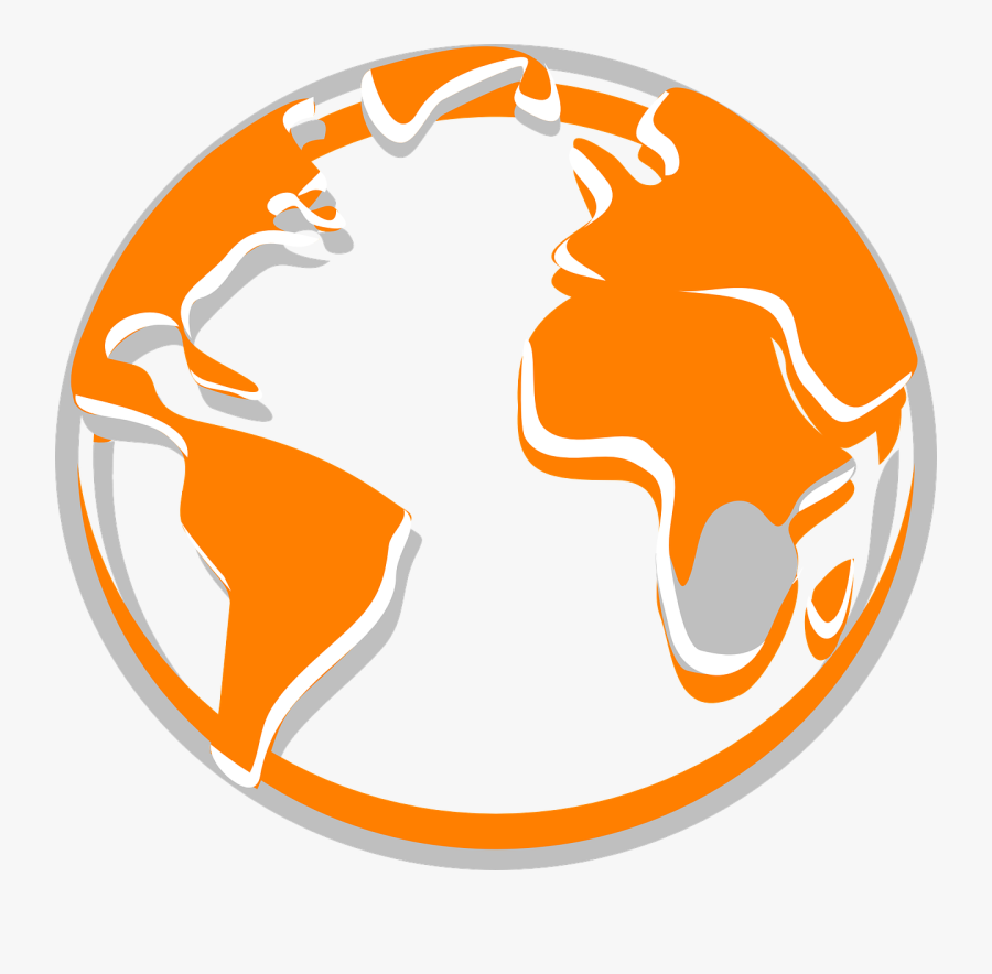 Transparent The Earth Png - Globe World Logo Orange, Transparent Clipart