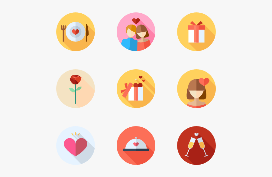 Love Flat Icon, Transparent Clipart