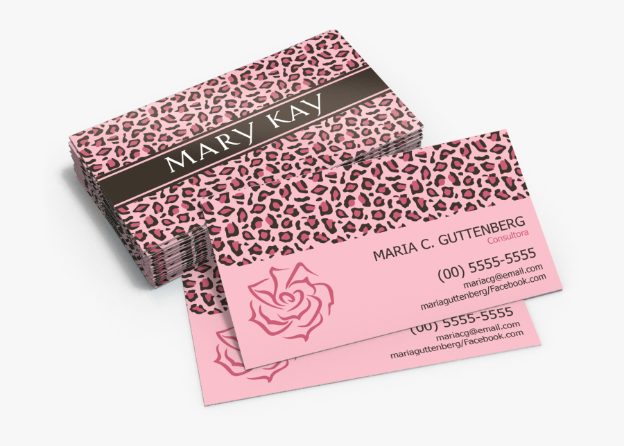 Clip Art Gr Fica Com Sticos - Cartão Visita Mary Kay, Transparent Clipart