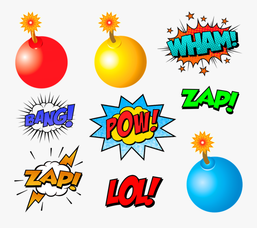 Transparent Pow Clipart - Transparent Background Superhero Pow Gif, Transparent Clipart