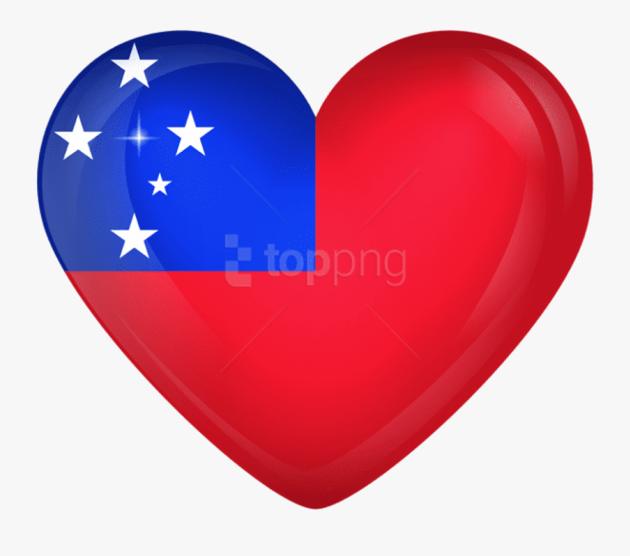 Free Png Download Samoa Large Heart Flag Clipart Png - Flag, Transparent Clipart